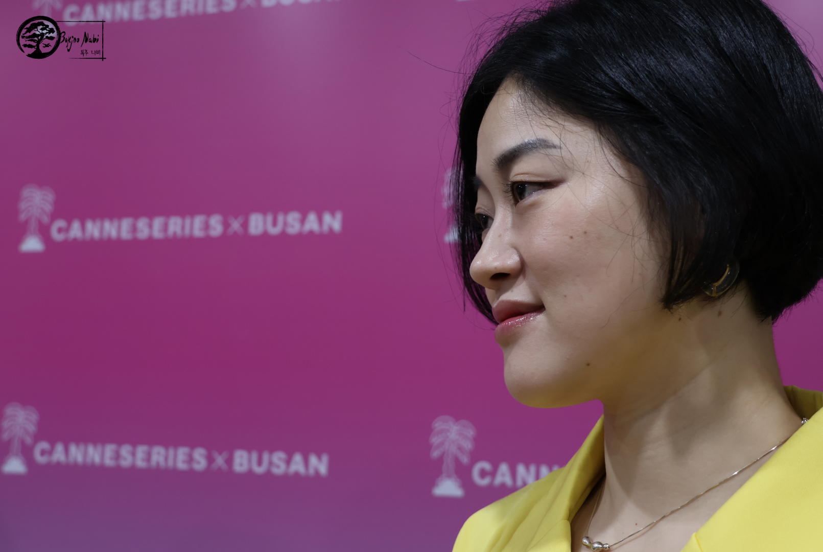Kim Youn-Jeong lors de notre rencontre dans les loges. Photo par Marion Pichardie